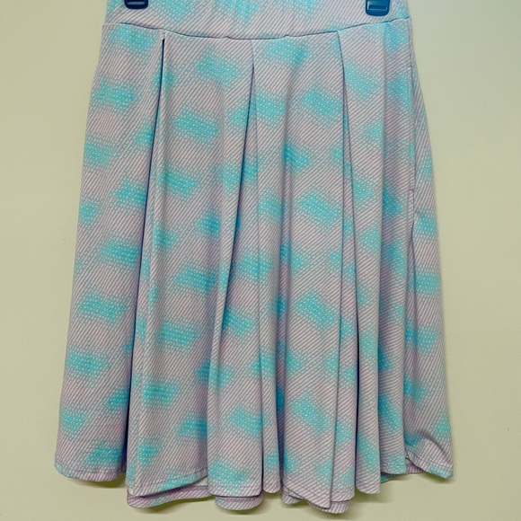 LulaRoe Madison skirt sz Small teal and pink